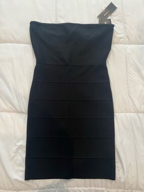 BCBG MAXAZRIA ALYONA Strapless Black Bandage Dress size medium